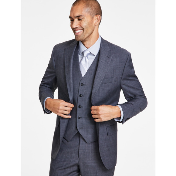 Michael Kors Men Classic Fit Wool Blend Stretch Solid Suit Jacket Gray Size 44R - Picture 1 of 1